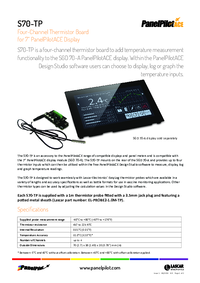 Thumbnail of document Data Sheet - S70-TP Thermistor Add-On Board